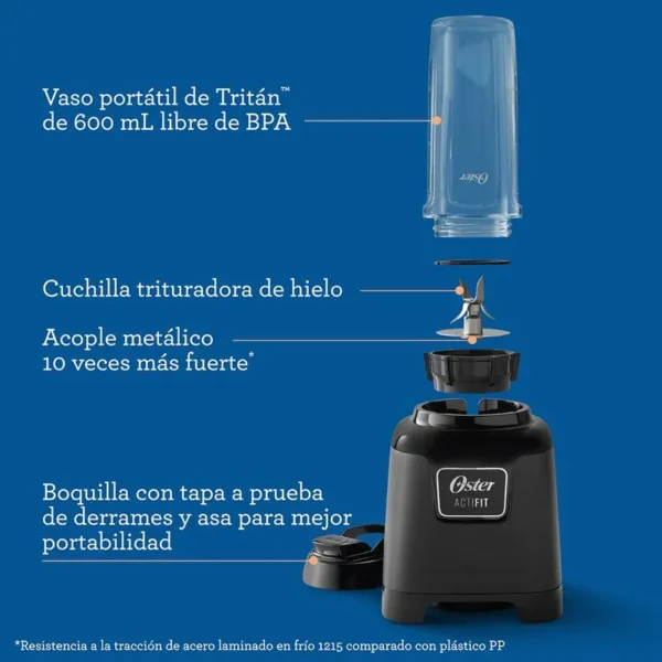 vaso portátil oster 600 ml
