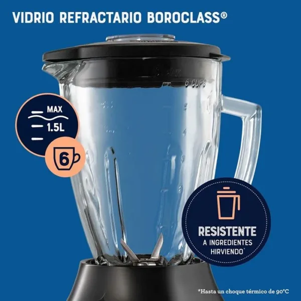vaso oster de vidrio 1.5 litros (6 tazas)