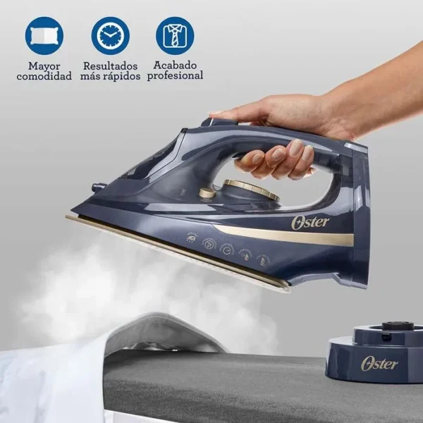 plancha oster 2 en 1 inalámbrica con base de carga